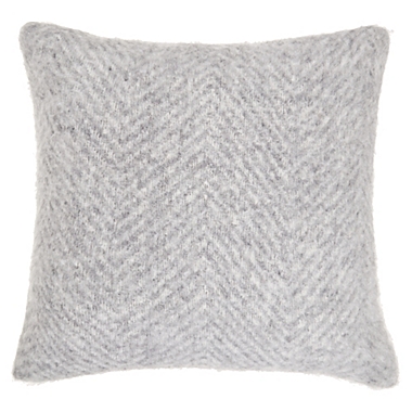 Nestwell&trade; Faux Mohair Square Throw Pillow in Grey Chevron. View a larger version of this product image.