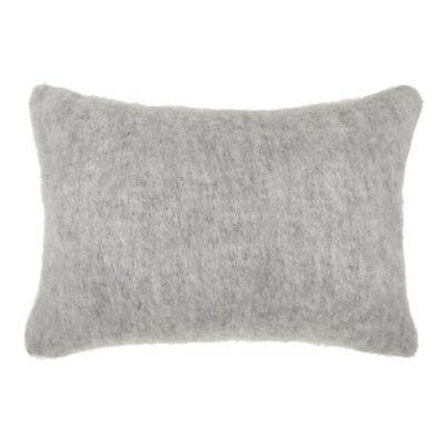 Nestwell&trade; Faux Mohair Lumbar Throw Pillow in Grey Melange