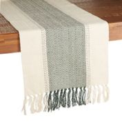 Our Table&trade; Woven Chevron Table Runner in Green