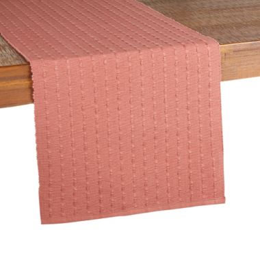 Our Table&trade; Textured Stitch 90-Inch Table Runner in Cedar Wood. View a larger version of this product image.