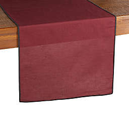 Studio 3B™ Merrowed Linen Blend 90-Inch Table Runner in Wine