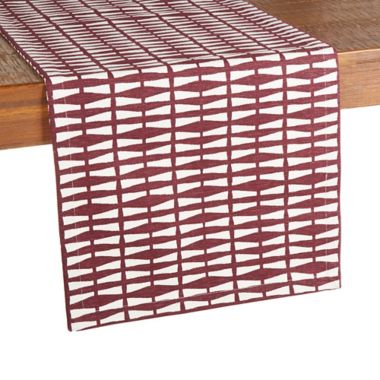Studio 3B&trade; Ikat 90-Inch Runner in Wine. View a larger version of this product image.
