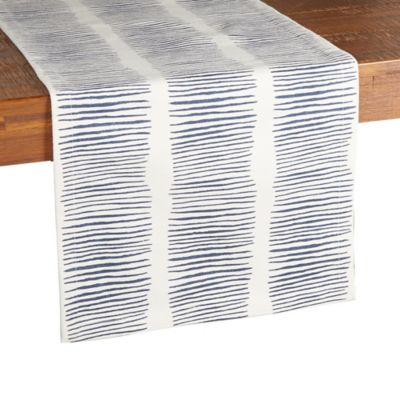 Studio 3B&trade; Sketched Lines 72-Inch Table Runner in Navy