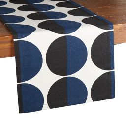 Studio 3B™ Two-Tone Circle 90-Inch Runner in Blue/Black