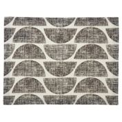 Studio 3B&trade; Distressed Semi Circle Placemat in Black/White