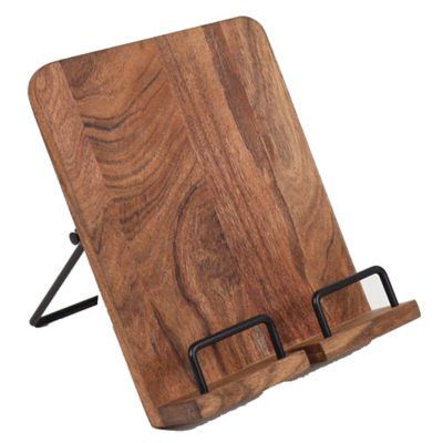 Our Table&trade; Wood and Metal Cookbook Holder in Black