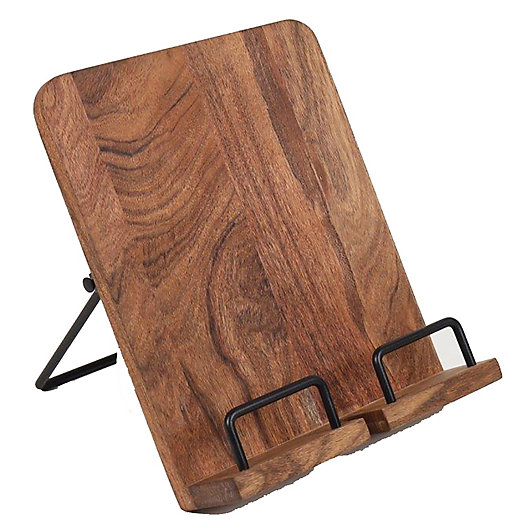 Alternate image 1 for Our Table™ Wood and Metal Cookbook Holder in Black