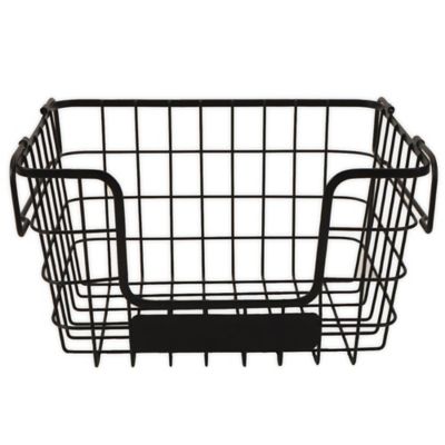 Our Table&trade; Stackable Metal Fruit Basket in Black