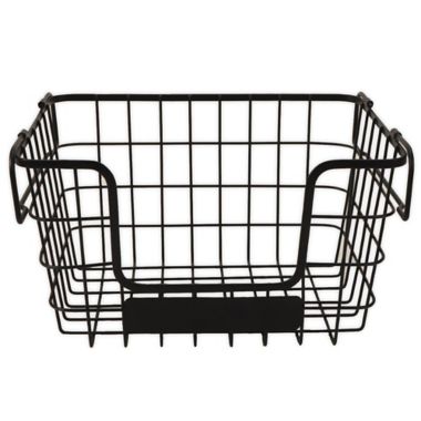 Our Table&trade; Stackable Metal&nbsp;Fruit Basket in Black. View a larger version of this product image.
