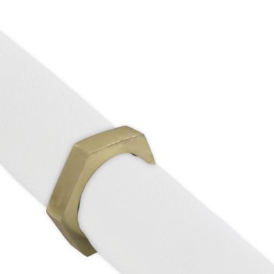 Studio 3B&trade; Hexagon Napkin Ring in Gold