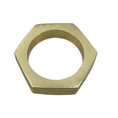 Studio 3B&trade; Hexagon Napkin Ring in Gold. View a larger version of this product image.