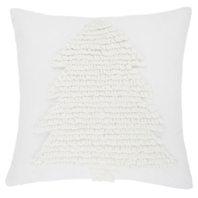 Bee &amp; Willow&trade; White Tree Square Christmas Throw Pillow