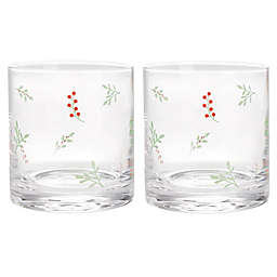 Bee &amp; Willow&trade; Holly Leaf Double Old Fashioned Glasses (Set of 2)