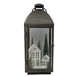 Bee &amp; Willow&trade; Trees and Houses Pre-Lit LED Terrarium Christmas Lantern