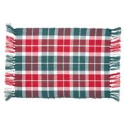 Bee &amp; Willow&reg;  Christmas Fringe Plaid Placemat in Red/Green