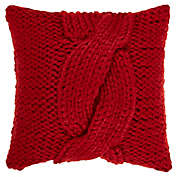 Bee &amp; Willow&trade; Chunky Cable Square Throw Pillow in Red