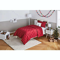 Marmalade™ Snowflake 2-Piece Reversible Twin Quilt Set in Red