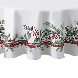 Bee & Willow™ Holiday Berries 70-Inch Round Tablecloth in White/Red