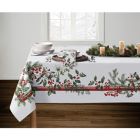 Alternate image 1 for Bee &amp; Willow&trade; Holiday Berries 60-Inch x 120-Inch Oblong Tablecloth in White/Red
