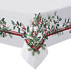 Alternate image 0 for Bee &amp; Willow&trade; Holiday Berries 60-Inch x 120-Inch Oblong Tablecloth in White/Red
