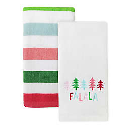 H for Happy™ Fa La La Christmas Fingertip Towels (Set of 4)