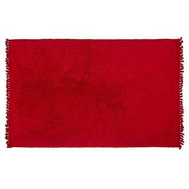Bee &amp; Willow&trade; 20&quot; x 30&quot; Chenille Christmas Bath Rug in Red. View a larger version of this product image.