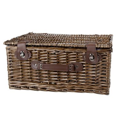 Bee &amp; Willow&trade; Picnic Basket with Service for 4 in Grey. View a larger version of this product image.