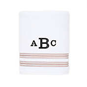 Nestwell&trade; Hygro Fashion Stripe Monogram Bath Towel in Fawn Mauve