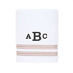 Nestwell™ Hygro Fashion Stripe Monogram Bath Towel in Fawn Mauve