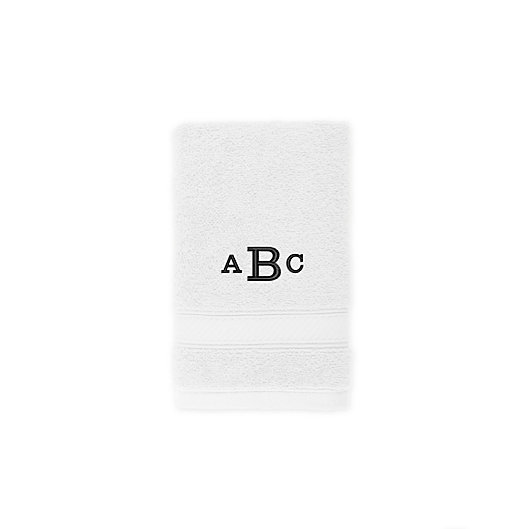 Alternate image 1 for Nestwell™ Hygro Monogram Cotton Solid Hand Towel in White