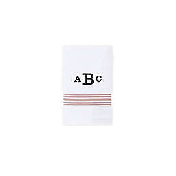 Nestwell™ Hygro Fashion Stripe Monogram Washcloth in Fawn Mauve