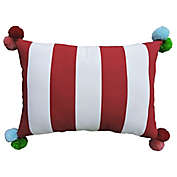 H for Happy&trade; Striped Oblong Christmas Throw Pillow in Red