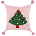 Alternate image 0 for H for Happy&trade; Beaded Tassel Tree Christmas Square Throw Pillow in Pink