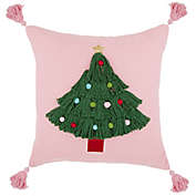 H for Happy&trade; Beaded Tassel Tree Square Throw Pillow in Pink