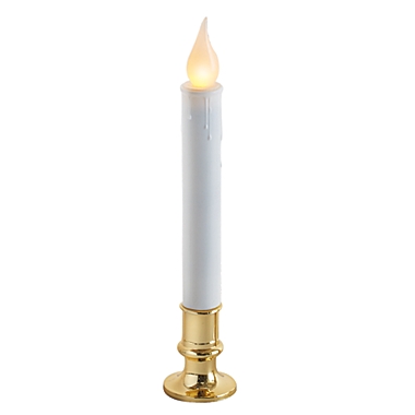 H for Happy&trade; LED Candle Lamp in White/Gold. View a larger version of this product image.