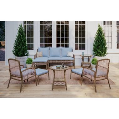 Bee & Willow&trade; Providence 3-Piece Outdoor Sectional Set in Brown. View a larger version of this product image.