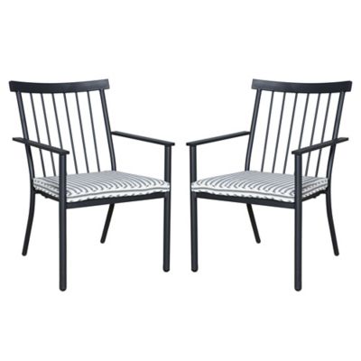 Bee &amp; Willow&trade; Windsor Outdoor Stacking Chairs in Black (Set of 2)