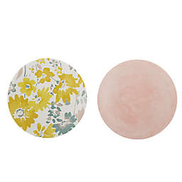 Bee & Willow™ Melamine and Bamboo Appetizer Plate in Pink/Floral