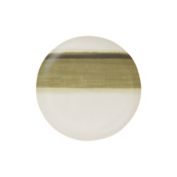 Ikat Melamine and Bamboo Salad Plate in Green