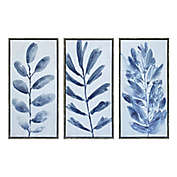 Bee &amp; Willow&trade; Leaves 15-Inch x 30-Inch Embellished Framed Wall Art (Set of 3)