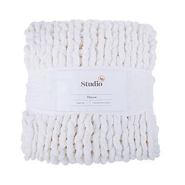 Studio 3B&trade; Chunky Knit Throw Blanket in Coconut Milk. View a larger version of this product image.