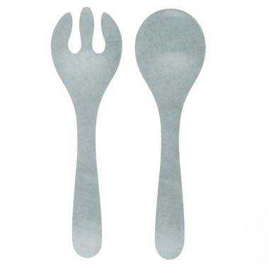 Bee &amp; Willow&trade; Jadeite 2-Piece Melamine and Bamboo Salad Server Set in Green. View a larger version of this product image.