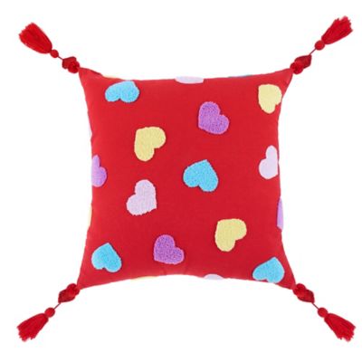 H for Happy&trade; Valentine's Day Candy Heart Square Throw Pillow