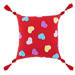 H for Happy™ Valentine's Day Candy Heart Square Throw Pillow