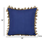 Alternate image 2 for Everhome&trade; Oakmont Jute Trim Square Indoor/Oudoor Throw Pillow in Blue