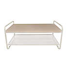 Alternate image 0 for Squared Away&trade; 2-Tier Wood and Metal Shoe Rack in Blond/Coconut Milk