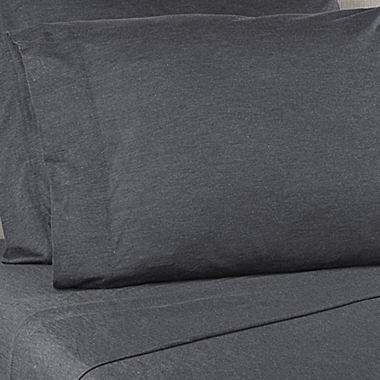 Studio 3B&trade; Jersey Standard Pillowcases in Heather Dark Grey (Set of 2). View a larger version of this product image.