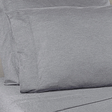 Studio 3B&trade; Jersey Standard Pillowcases in Heather Grey (Set of 2). View a larger version of this product image.