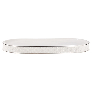 Everhome&trade; Cane Towel Holder Tray in White. View a larger version of this product image.