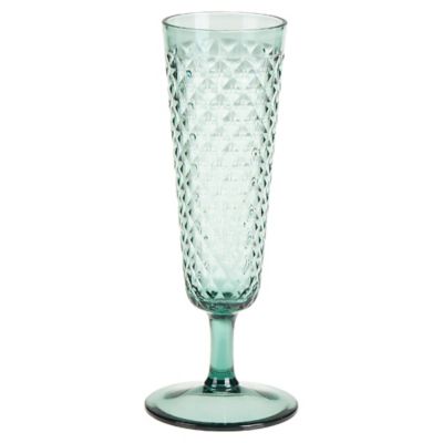 Bee &amp; Willow&trade; Textured Stemmed Champagne Flute in Green
